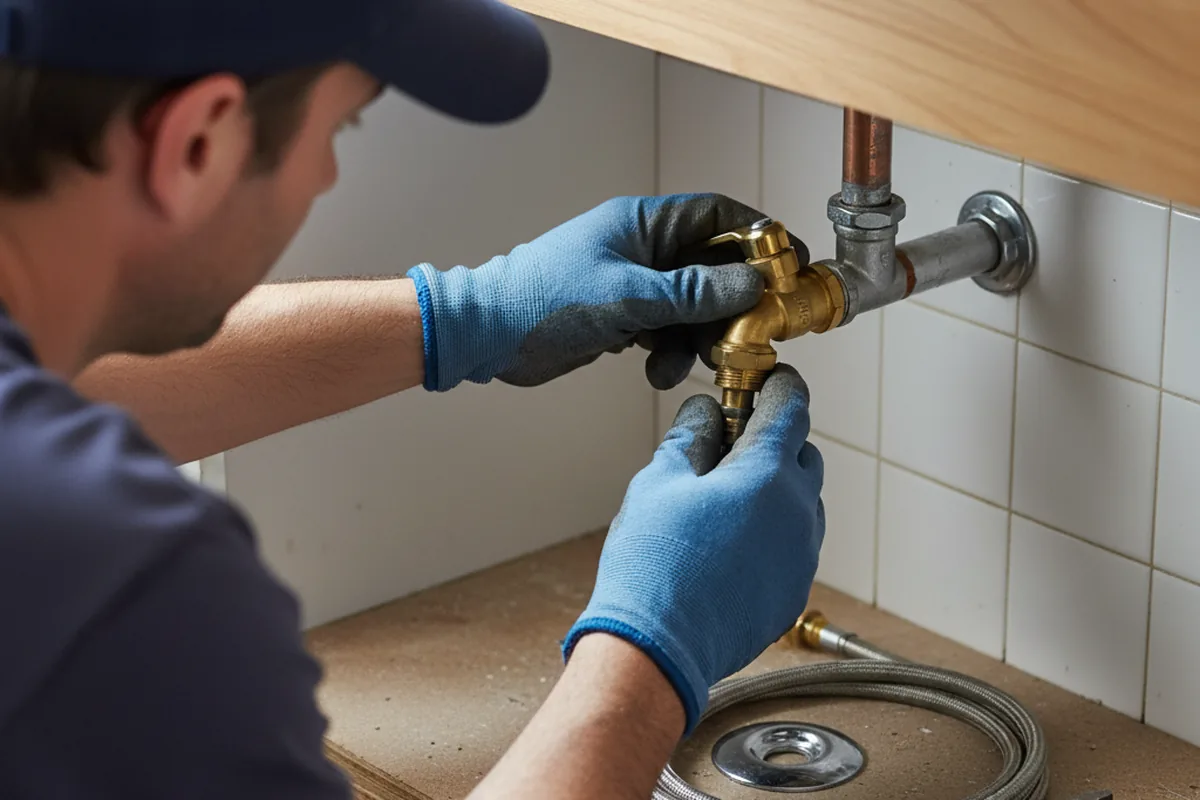 Shutoff valve and fitting work during Faucet and Fixture Repair in Ivanhoe